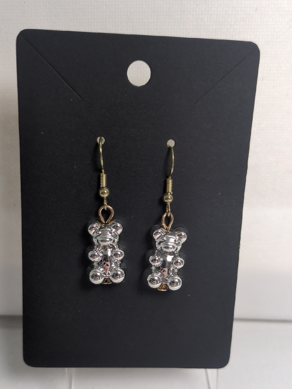 Silver Bear Dangle Earrings - Women Jewelry